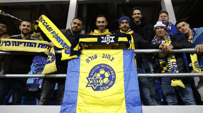 Maccabi Tel Aviv fans at Bacca Tupola (Reuters)