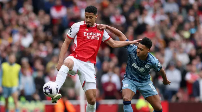 William Saliba and Ollie Watkins (Reuters)