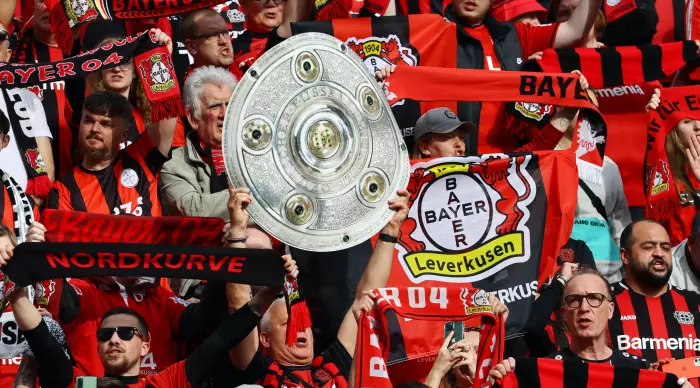 Leverkusen fans.  They already brought a plate (Reuters)