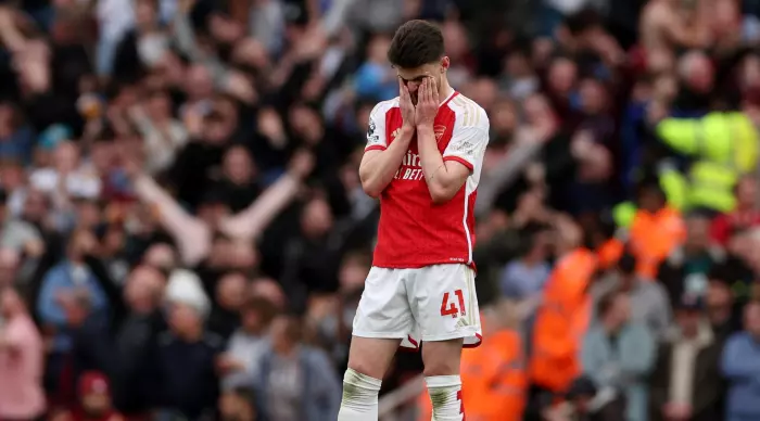 Declan Rice is disappointed (Reuters)