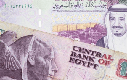 The price of the Saudi riyal on the black market