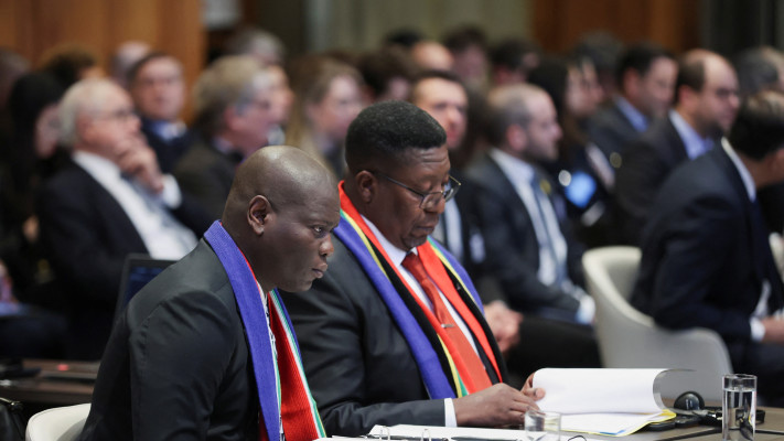 The representatives from South Africa at the tribunal in The Hague (Photo: REUTERS/Thilo Schmuelgen)