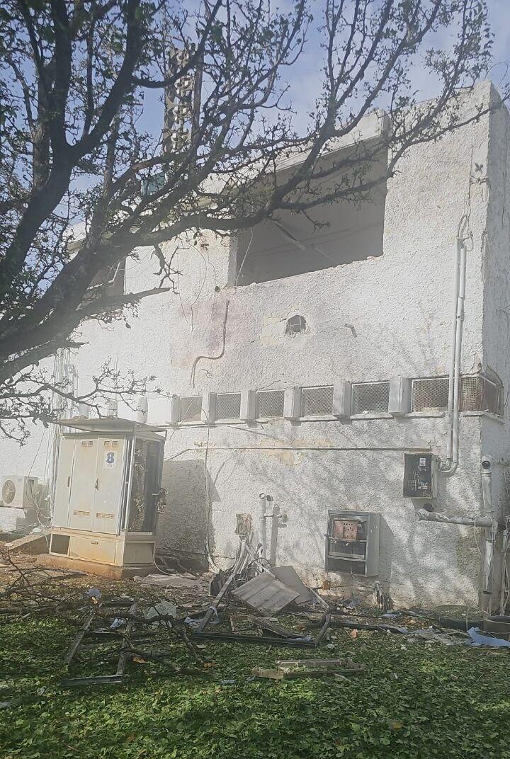 The damage to the People's House in Moshav Margaliot from a N. missile strike"ninth