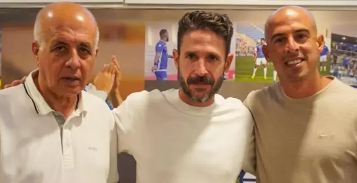 Dan Roman with Avi Luzon and Tal Ben Haim (Maccabi F