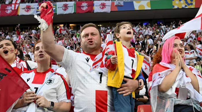 The Georgian fans are ready (Reuters)