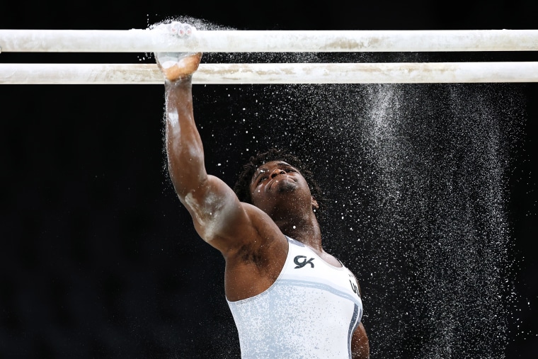 United States' Frederick Richard trains ahead of the Paris 2024 Olympics Games on July 24, 2024 in Paris, France. 