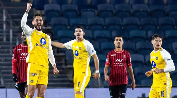 Gabi Kanikovski, Dor Turgeman and Gib Yehezkel are celebrating (Oren Ben Hakon)